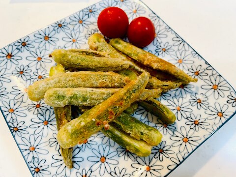 揚げ焼きで☆オクラのニンニク唐揚げ